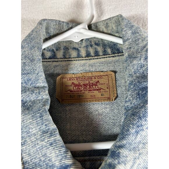 Levi's jean jacket trucker men's size XL Vintage worn in the late 1980's - Picture 2 of 11